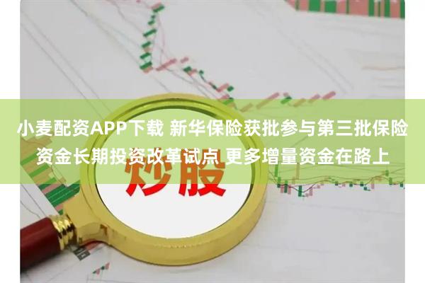 小麦配资APP下载 新华保险获批参与第三批保险资金长期投资改革试点 更多增量资金在路上